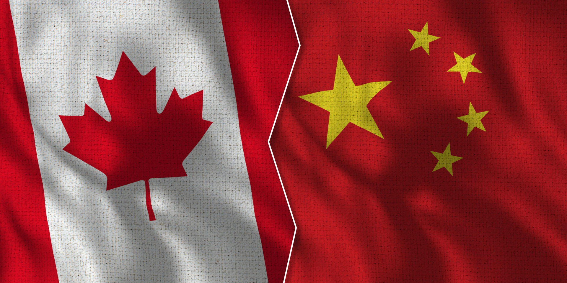 Canada China Flags Contrast Conflict Grafikwebvideo Dreamstime 6373c33b38dea