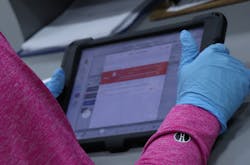 An iPad tied to the Redzone system. An iPad tied to the Redzone system.