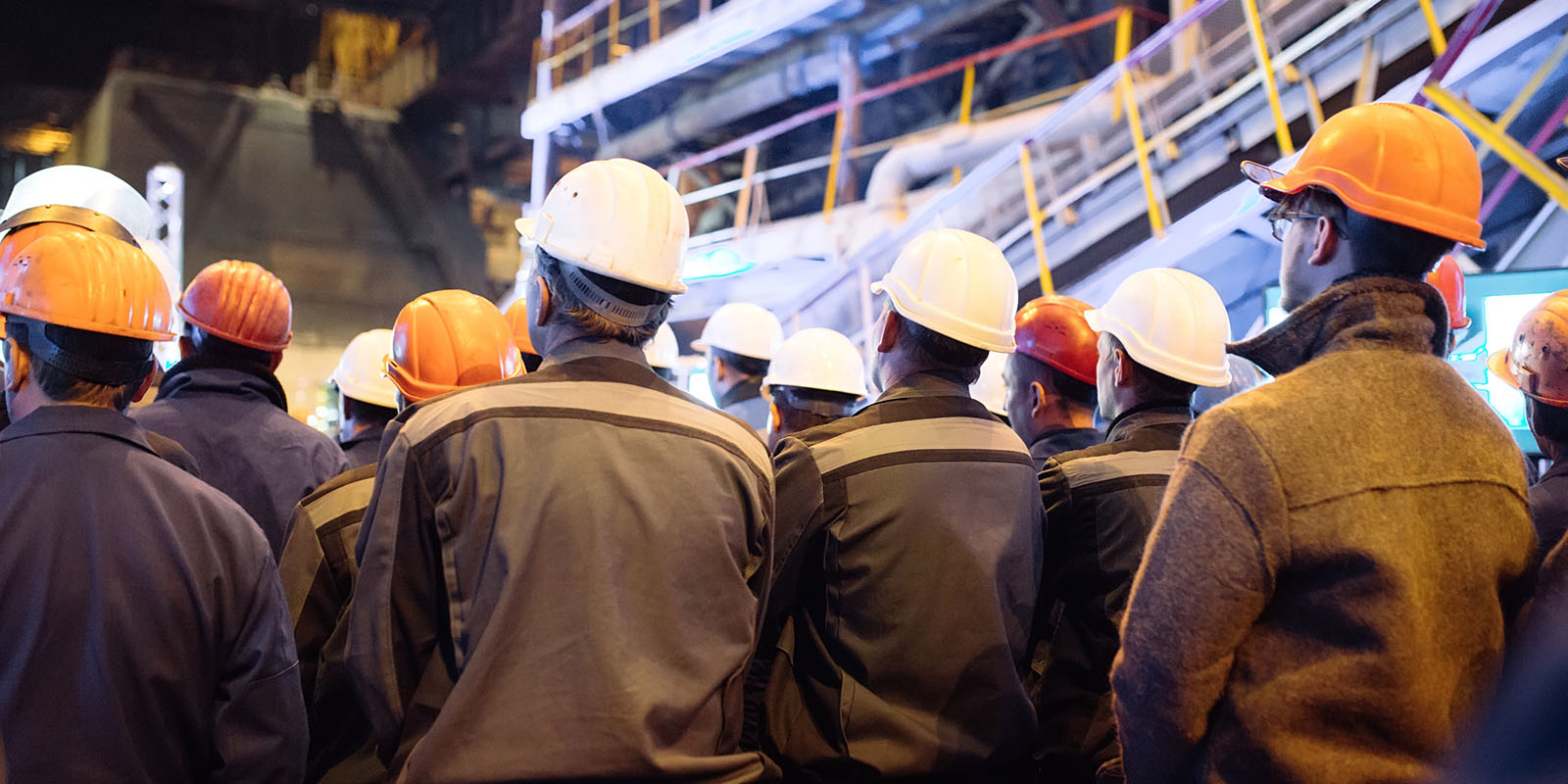 Workers Heavy Industry Standing Helmets Labor David Tadevosian Dreamstime 6434583300e95