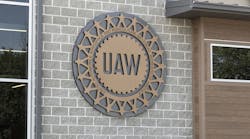 Uaw Logo On Side Of Building&copy; Jonathan Weiss Dreamstime