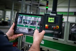 Augmented reality operator assist software deployed at the Lexington plant displays machine information over a mobile device&apos;s camera view.