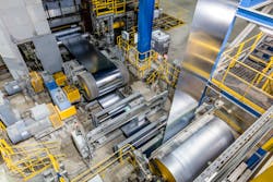 The process section of the continuous galvanizing line, Big River. The process section of the continuous galvanizing line, Big River.