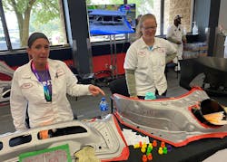 'I was kind of surprised like how some of them seemed to care about what they're learning here today,' said stamping associate April Tatman, at left. 'I was kind of surprised like how some of them seemed to care about what they're learning here today,' said stamping associate April Tatman, at left.