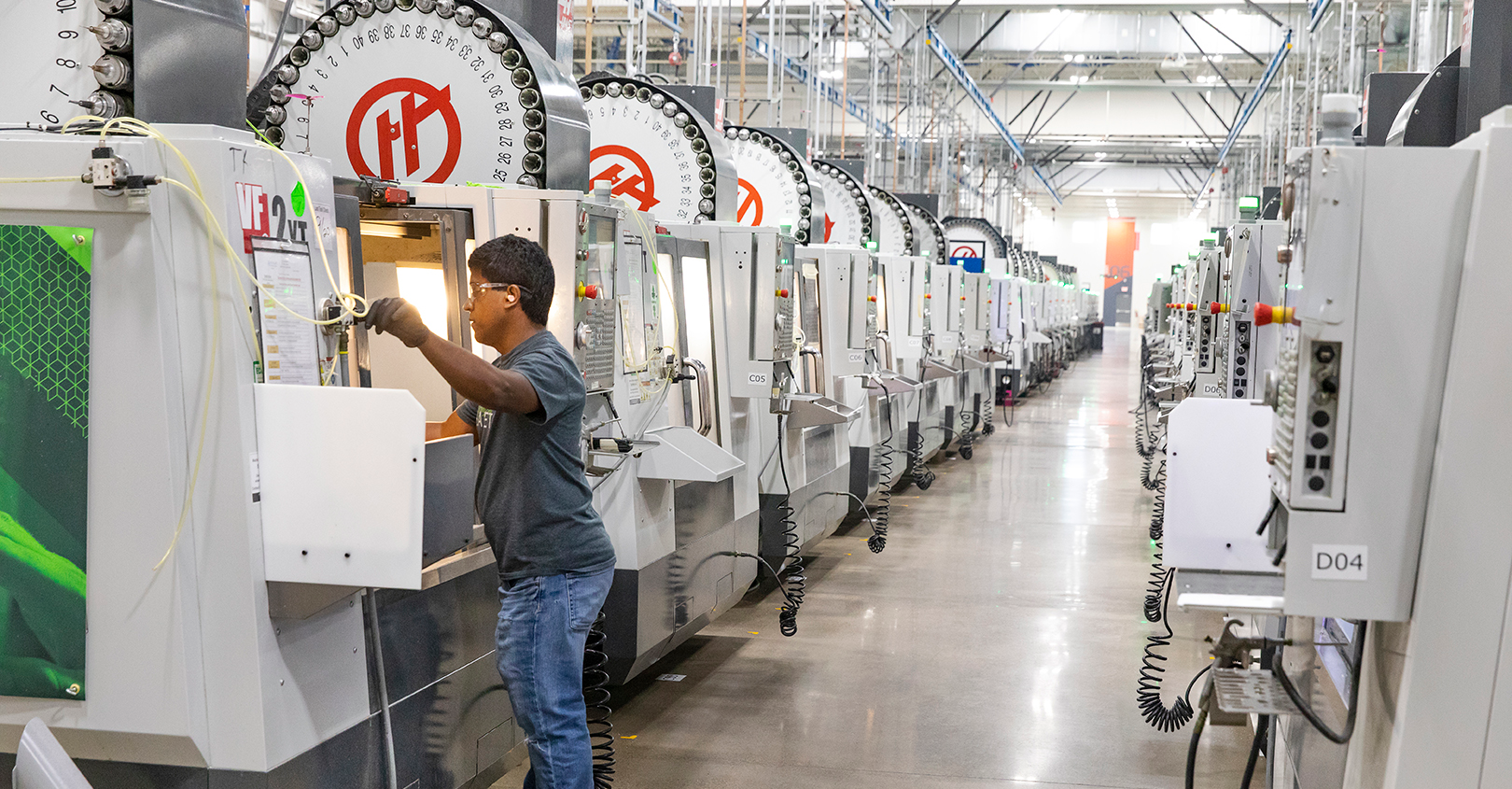The milling department at Protolabs.