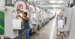 The milling department at Protolabs. The milling department at Protolabs.