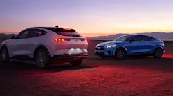 Ford's passenger EV lineup today comprises the Mach-E crossover (pictured) and the F-150 Lightning truck