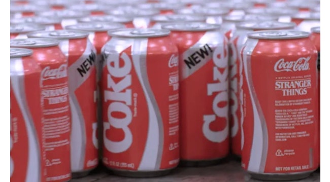 Coke briefly resumed New Coke production in 2019 as a promotion of the 1985-set Netflix series Stranger Things.