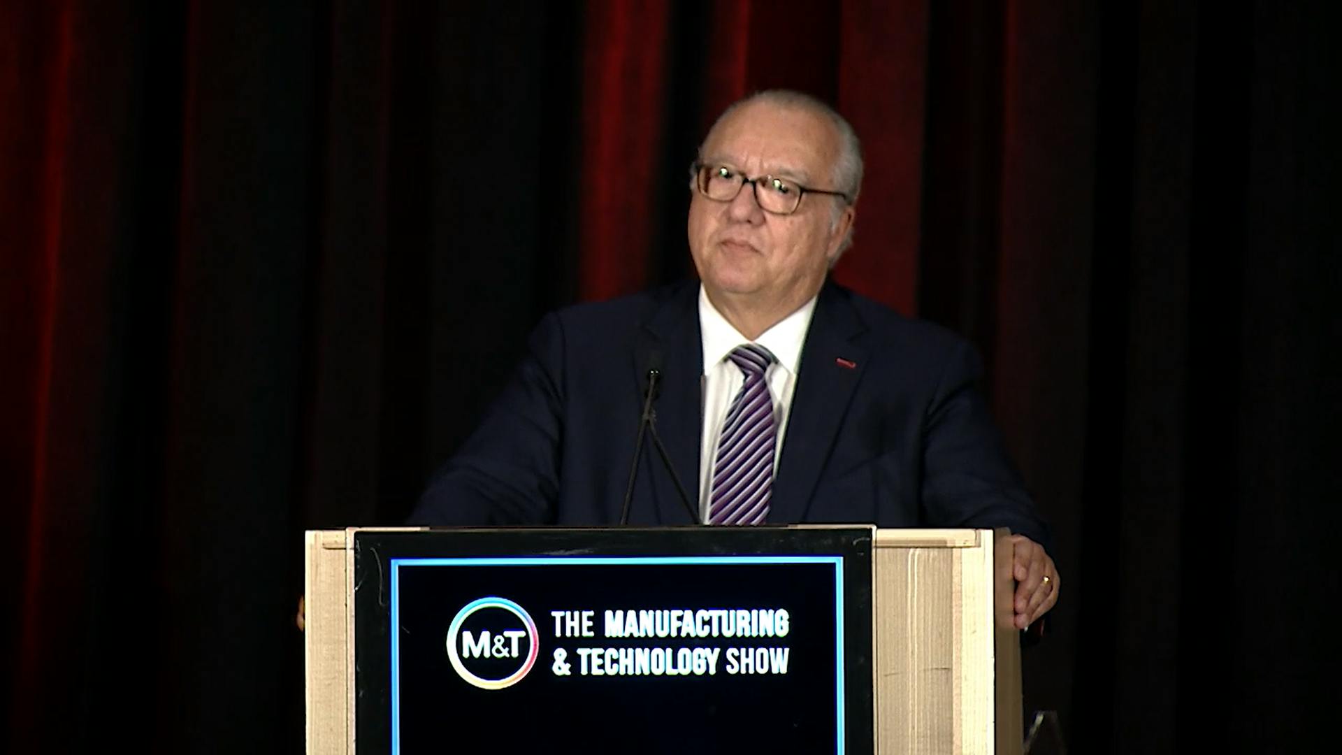 Cleveland Cliffs CEO Lourenco Gonclaves speaks at the 2021 IndustryWeek Manufacturing & Technology Show.