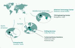 Baker Hughes runs multiple additive manufacturing centers worldwide. Baker Hughes runs multiple additive manufacturing centers worldwide.