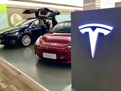 A Tesla showroom in Shanghai offers shoppers a chance to look at electric vehicle options. A Tesla showroom in Shanghai offers shoppers a chance to look at electric vehicle options.