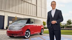 Incoming CEO of Volkswagen Group of America Kjell Gruner next to VW vehicle Incoming CEO of Volkswagen Group of America Kjell Gruner next to VW vehicle