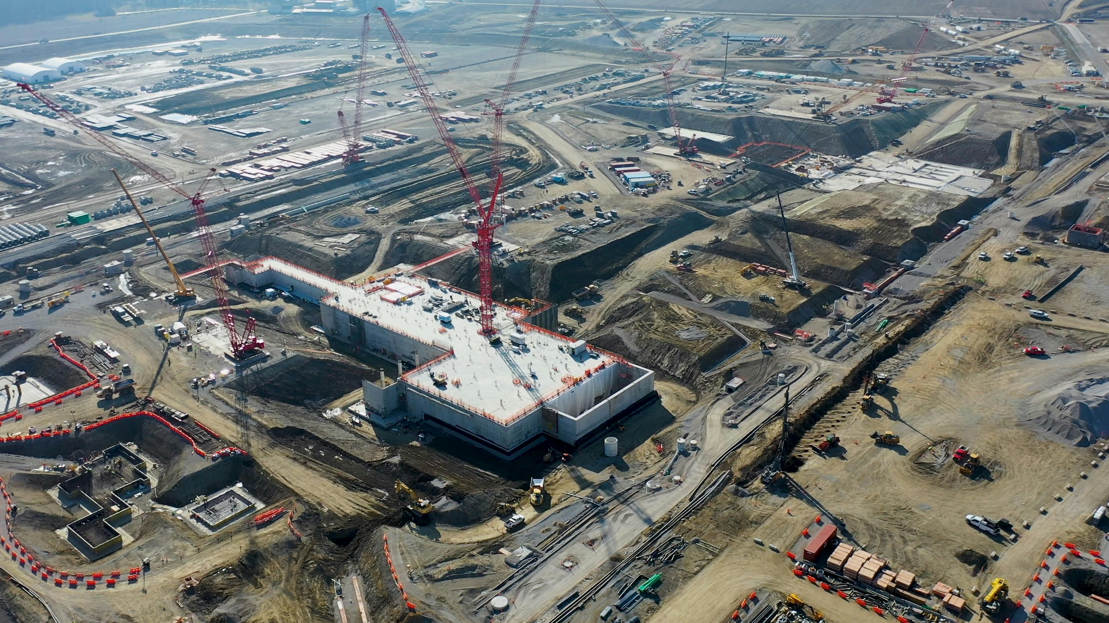 Intel's chip plant under construction in Ohio.