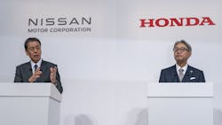 Honda, Nissan press conference announcing merger talks Honda, Nissan press conference announcing merger talks