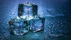 ice cubes on blue background ice cubes on blue background