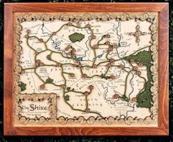 A Lord of the Rings map. A Lord of the Rings map.