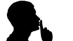 silhouette of person telling some to be quiet silhouette of person telling some to be quiet