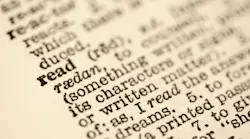 closeup view of dictionary showing the word 'read'