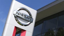 Nissan sign outside a dealership Nissan sign outside a dealership