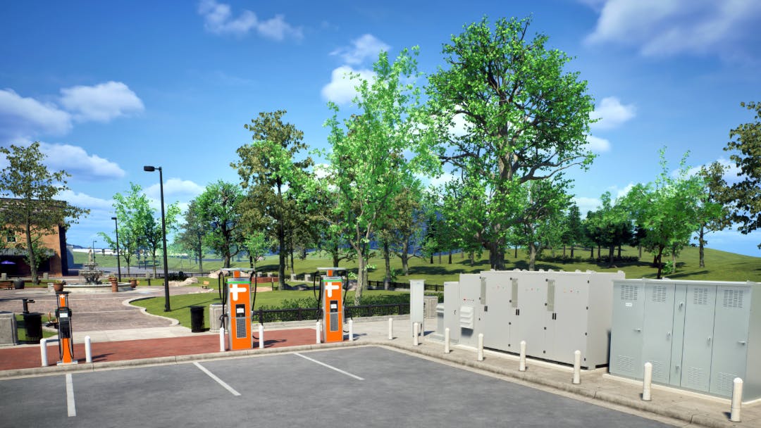 3d rendering ChargePoint-Eaton