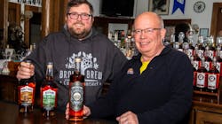 Doug Hall, right, and Joe Girgash, founders of Brain Brew Distillery. Doug was formerly a brand manager at Procter & Gamble. Doug Hall, right, and Joe Girgash, founders of Brain Brew Distillery. Doug was formerly a brand manager at Procter & Gamble.