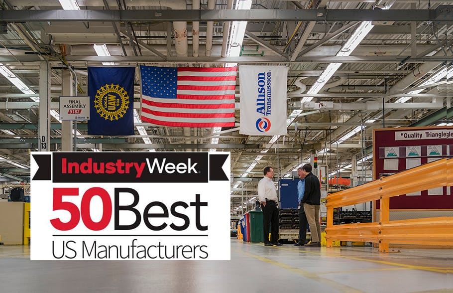 Allison Transmission's plant in Indianapolis is a top-performing facility and was the site of factory tours for IndustryWeek's 2024 Operations Leadership Summit. The company improved to No. 1 on the IndustryWeek 50 Best U.S. Manufacturers List for 2025, up from No. 2 in 2024.