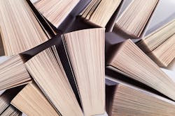 Stack of books, view from above Stack of books, view from above