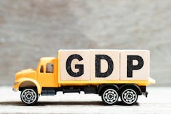 GDP abbreviation for gross domestic product on wood background GDP abbreviation for gross domestic product on wood background