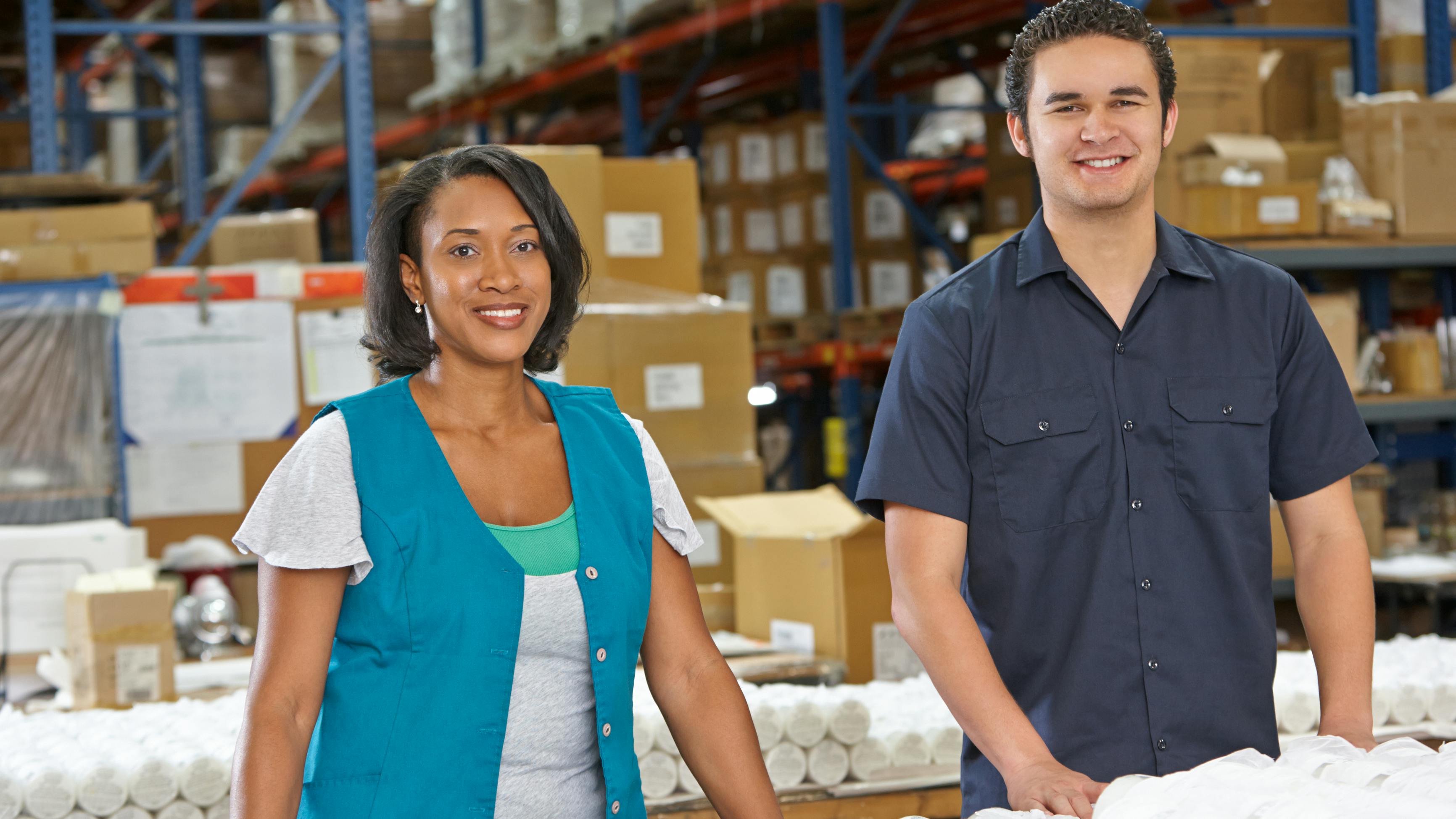 Smiling Manufacturing Workers