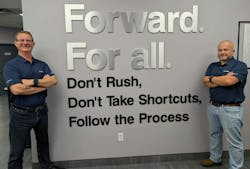 Barry Staddon, general manager, left, and Tom Ostrowski, assistant general manager, lead the team at MSM, Magna Powertrain. Barry Staddon, general manager, left, and Tom Ostrowski, assistant general manager, lead the team at MSM, Magna Powertrain.