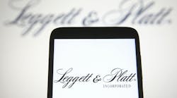 Leggett and Platt logo on a mobile phone and a computer screen. Leggett and Platt logo on a mobile phone and a computer screen.
