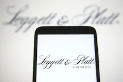 Leggett and Platt logo on a mobile phone and a computer screen. Leggett and Platt logo on a mobile phone and a computer screen.