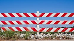 red and white striped fence red and white striped fence