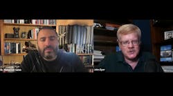 Screen capture of Mohamed Saleh on left and John Dyer on right, talking. Only their heads are visible. Screen capture of Mohamed Saleh on left and John Dyer on right, talking. Only their heads are visible.