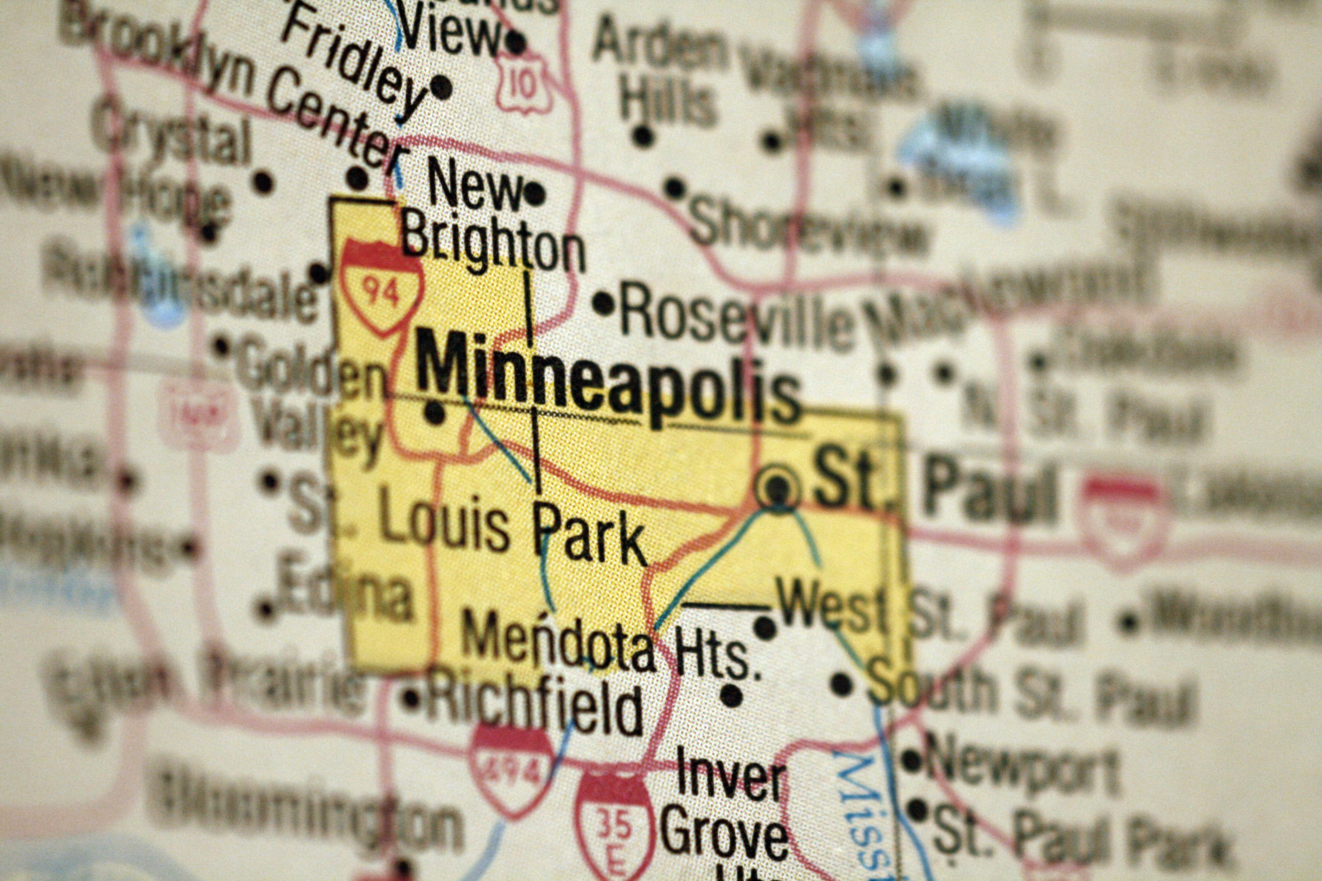 Map of Minneapolis metro area