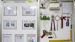 Having tools in place according to the 5S system optimizes movement. Having tools in place according to the 5S system optimizes movement.