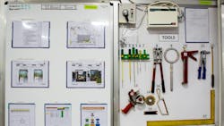 Having tools in place according to the 5S system optimizes movement. Having tools in place according to the 5S system optimizes movement.