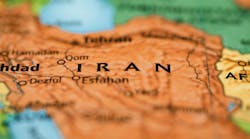 Map with selective focus on Iran. Map with selective focus on Iran.