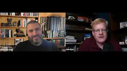 Mohamed Saleh on left speaks with John Dyer on right. Mohamed Saleh on left speaks with John Dyer on right.