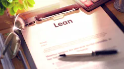 Clipboard with paper saying 'lean', blurred and toned Clipboard with paper saying 'lean', blurred and toned