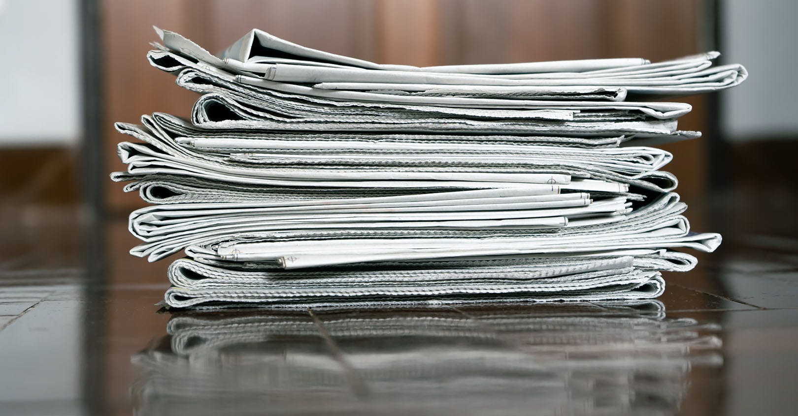 stack of newspapers