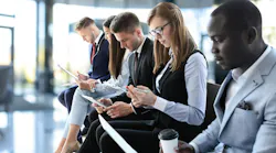 Business people waiting for job interview. Business people waiting for job interview.