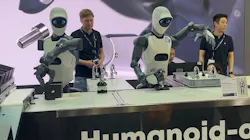 Agile Robots demonstration at Hannover Messe. Robot torsos. Agile Robots demonstration at Hannover Messe. Robot torsos.