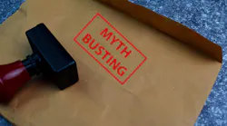 myth busting stamped on an envelope