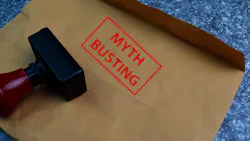 myth busting stamped on an envelope