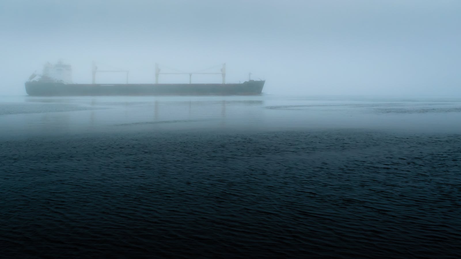 ship in fog
