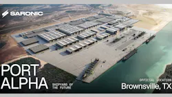rendering of Saronic Technologies shipyard in Brownsville, Texas