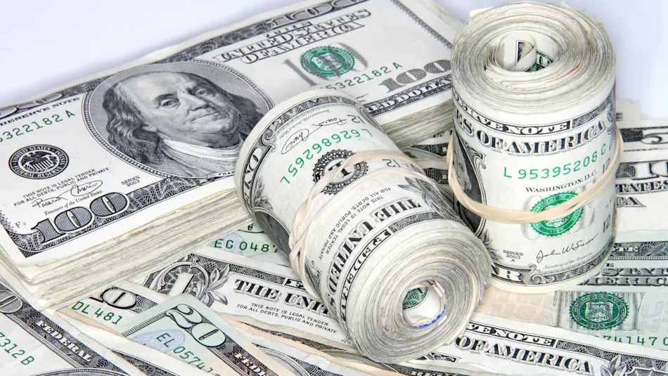 lots of U.S. money in bills of varying denomination