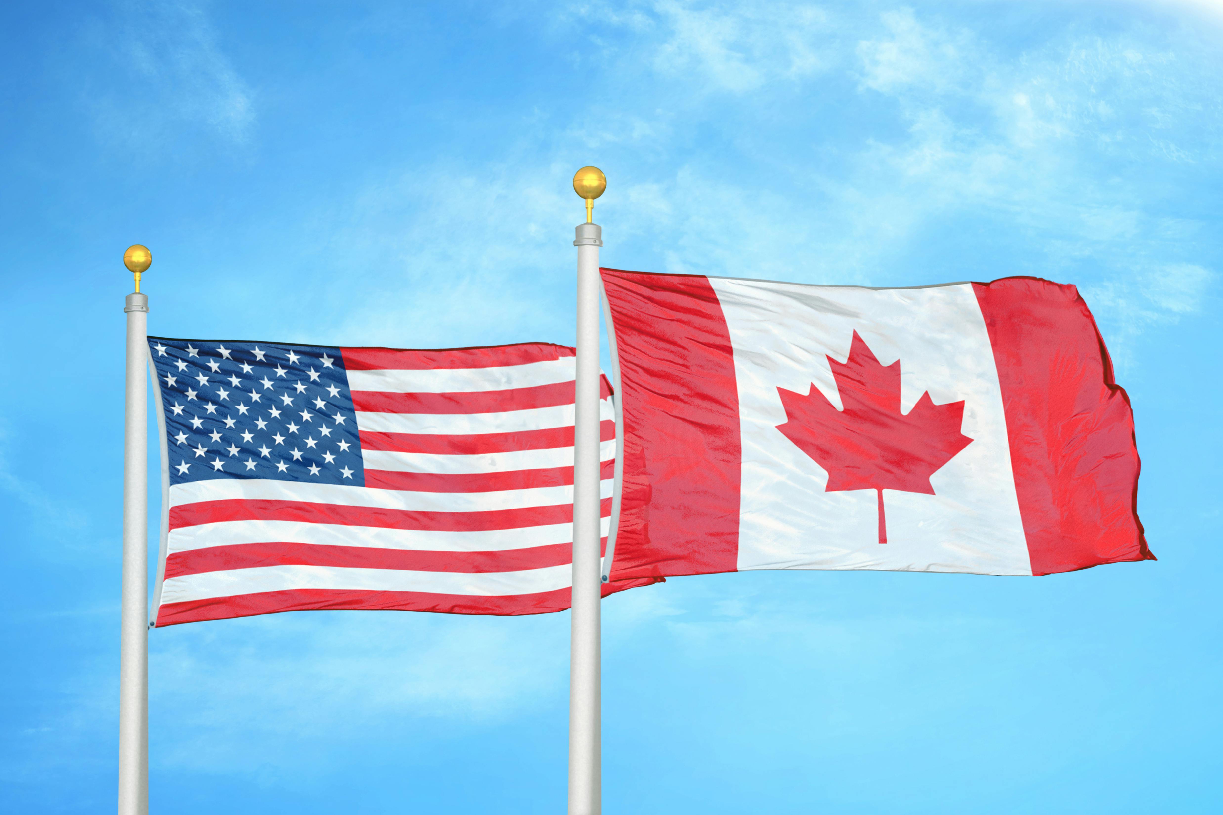US Canada flags
