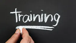 the word 'training' written on a chalkboard
