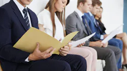 Candidates waiting for job interviews.